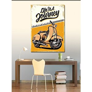 Kanvas Tablo Hayat Bir Maceradır Vespa 100x140 cm