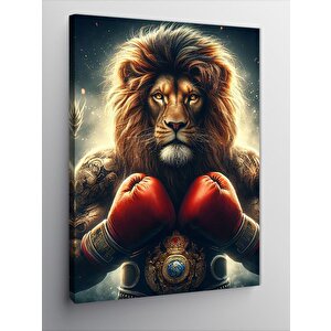 Kanvas Tablo Kaslı Boksör Aslan 70x100 cm