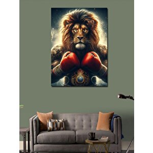 Kanvas Tablo Kaslı Boksör Aslan 70x100 cm