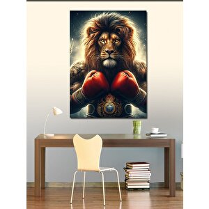 Kanvas Tablo Kaslı Boksör Aslan 70x100 cm