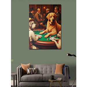 Kanvas Tablo Kumarbaz Köpekler 50x70 cm