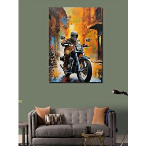 Kanvas Tablo Motosiklet Kullanan Adam 70x100 cm