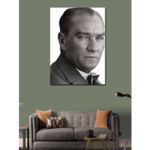 Kanvas Tablo Siyah Beyaz Atatürk 70x100 cm