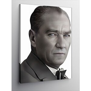 Kanvas Tablo Siyah Beyaz Atatürk 50x70 cm