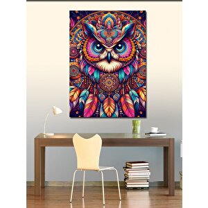 Kanvas Tablo Desenli Düş Kapanı Ve Baykuş 70x100 cm