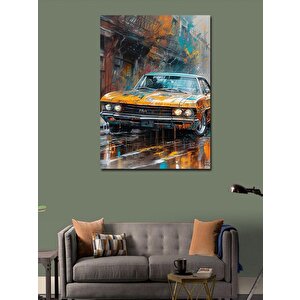 Kanvas Tablo Turuncu Klasik Araba 70x100 cm