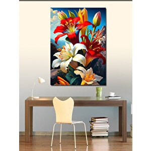 Kanvas Tablo Renkli Çiçekler 100x140 cm