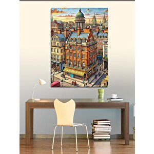 Kanvas Tablo Turuncu Bina 70x100 cm