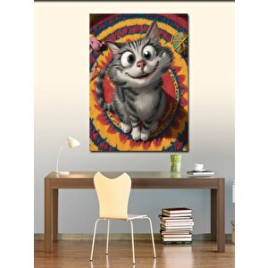 Kanvas Tablo Sevimli Kedi 70x100 cm