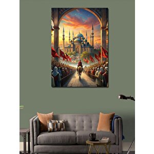 Kanvas Tablo Sultan Ahmet Camii Bayram Kutlaması 70x100 cm