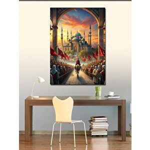 Kanvas Tablo Sultan Ahmet Camii Bayram Kutlaması 70x100 cm