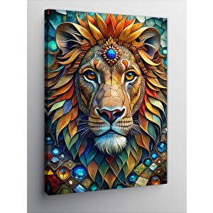 Kanvas Tablo Soyut Aslan 100x140 cm