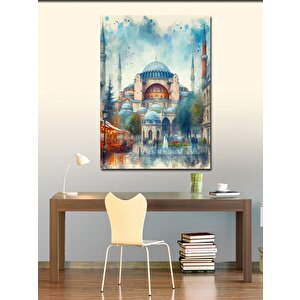 Kanvas Tablo Suluboya Cami Temalı 70x100 cm