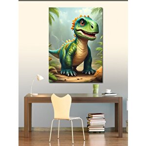 Kanvas Tablo Sevimli Dinozor 100x140 cm