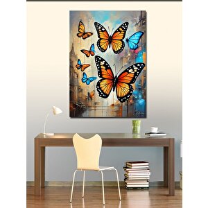Kanvas Tablo Renkli Kelebekler 70x100 cm