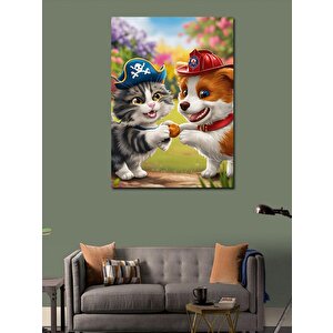 Kanvas Tablo Sevimli Pati Dostluğu 100x140 cm