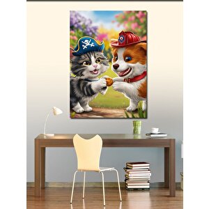 Kanvas Tablo Sevimli Pati Dostluğu 100x140 cm