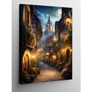 Kanvas Tablo Mistik Şehir Ve Kale 50x70 cm