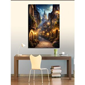Kanvas Tablo Mistik Şehir Ve Kale 50x70 cm