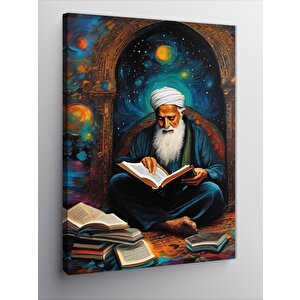 Kanvas Tablo Kur'an Okuyan Yaşlı Adam 50x70 cm