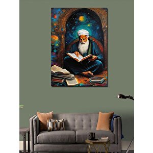 Kanvas Tablo Kur'an Okuyan Yaşlı Adam 50x70 cm