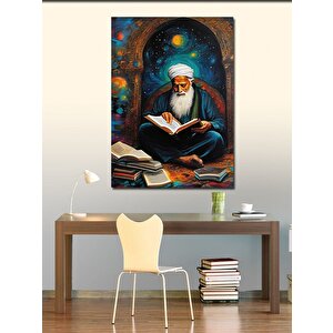 Kanvas Tablo Kur'an Okuyan Yaşlı Adam 50x70 cm