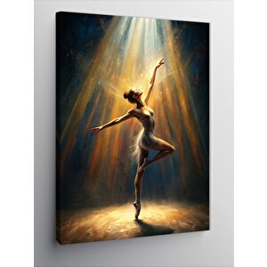 Kanvas Tablo Sahne Işıkları Ve Balerin 50x70 cm