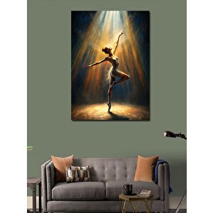 Kanvas Tablo Sahne Işıkları Ve Balerin 70x100 cm
