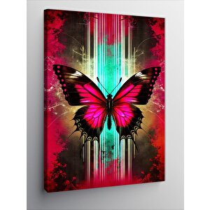 Kanvas Tablo Pembe Kelebek 70x100 cm
