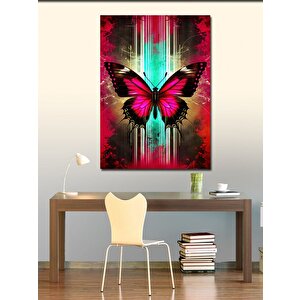 Kanvas Tablo Pembe Kelebek 70x100 cm