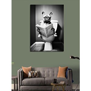 Kanvas Tablo Tuvaletteki Köpek 70x100 cm