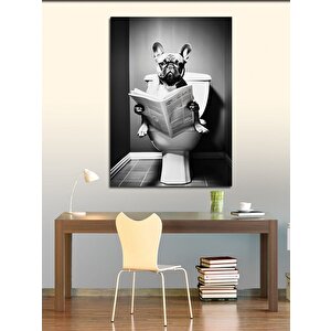 Kanvas Tablo Tuvaletteki Köpek 70x100 cm