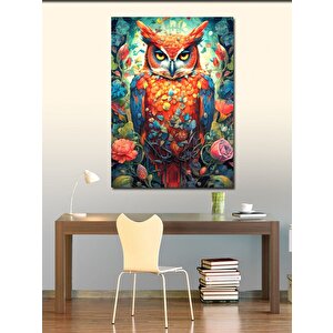 Kanvas Tablo Renkli Baykuş 70x100 cm