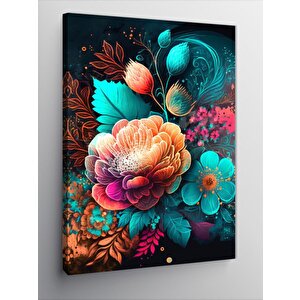 Kanvas Tablo Renkli Çiçekler 70x100 cm