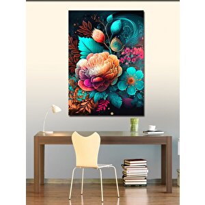 Kanvas Tablo Renkli Çiçekler 70x100 cm