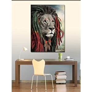 Kanvas Tablo Rastalı Aslan 70x100 cm