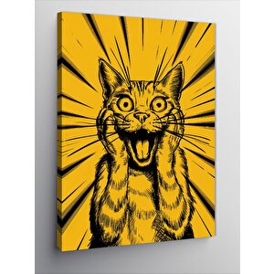 Kanvas Tablo Şaşıran Kedi 70x100 cm