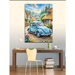 Kanvas Tablo Kaplumbağa Araba 70x100 cm