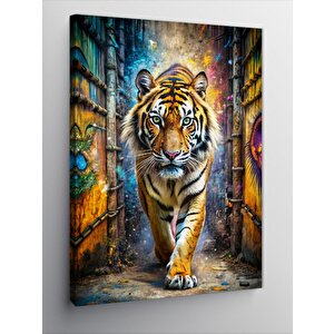 Kanvas Tablo Asil Kaplan 100x140 cm