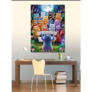 Kanvas Tablo Sevimli Kedilerin Müzik Grubu 70x100 cm