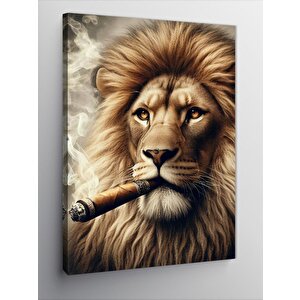 Kanvas Tablo Puro İçen Aslan 100x140 cm