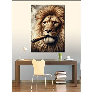 Kanvas Tablo Puro İçen Aslan 100x140 cm