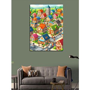 Kanvas Tablo Şehrimizi Tanıyalım Ve Çocuklar 100x140 cm