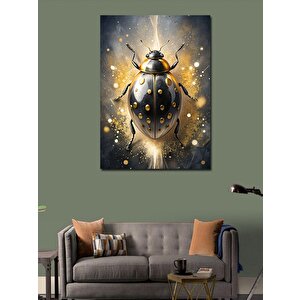 Kanvas Tablo Altın Boyalı Uğur Böceği 70x100 cm