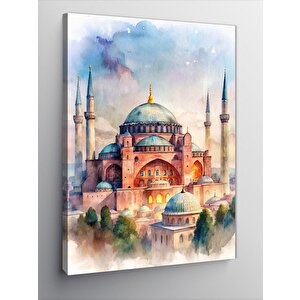Kanvas Tablo Pastel Renkli Ayasofya Camii 100x140 cm