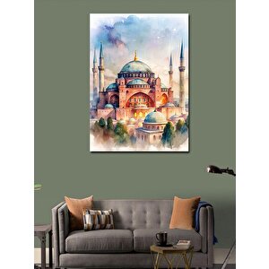 Kanvas Tablo Pastel Renkli Ayasofya Camii 100x140 cm