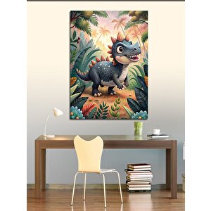 Kanvas Tablo Sevimli Dinozor 100x140 cm