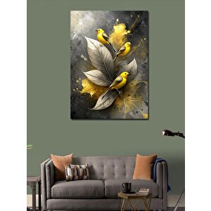 Kanvas Tablo Yapraklardaki Kuşlar 100x140 cm