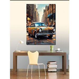 Kanvas Tablo Şehirde Klasik Araba 70x100 cm