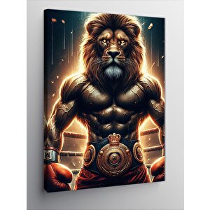 Kanvas Tablo Kaslı Boksör Aslan 50x70 cm